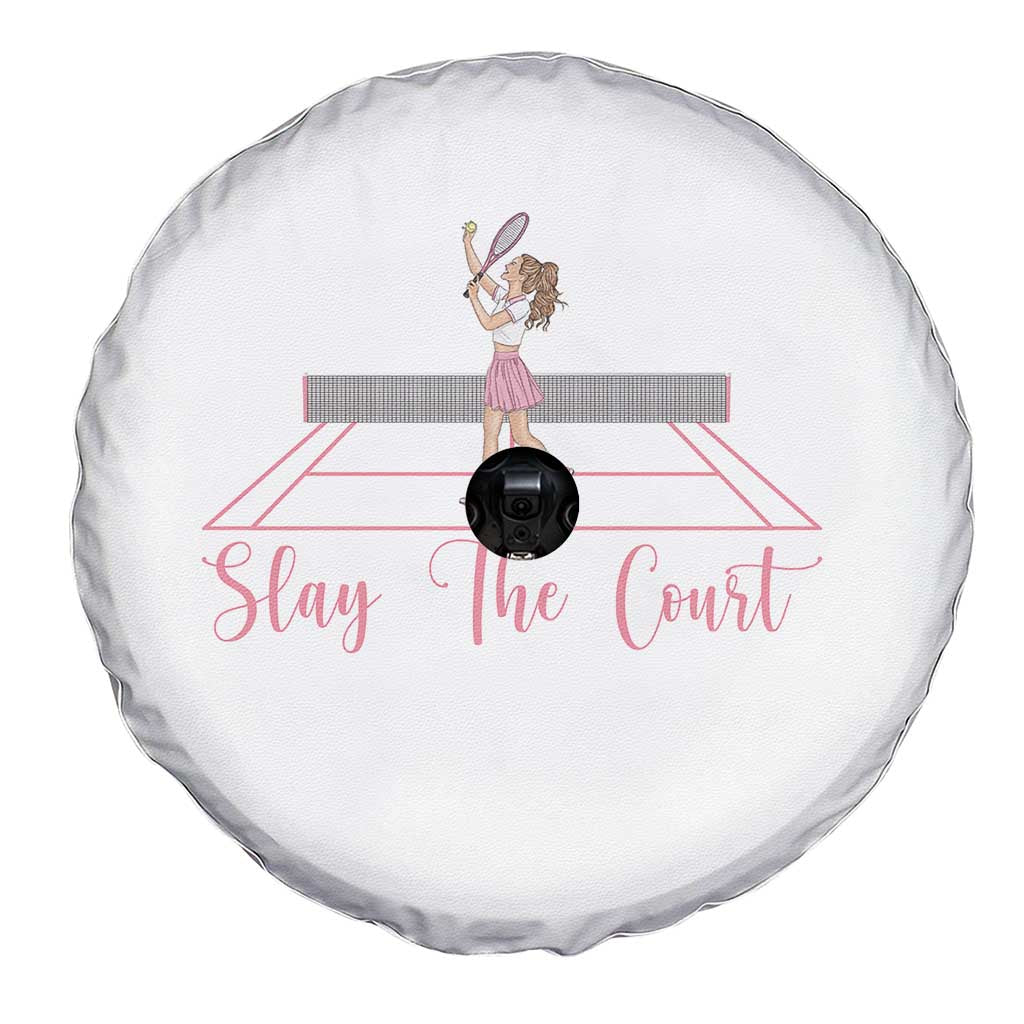 Slay The Court Queen Spare Tire Cover Funny Tennis Player Gift For Women TS12 Print Your Wear