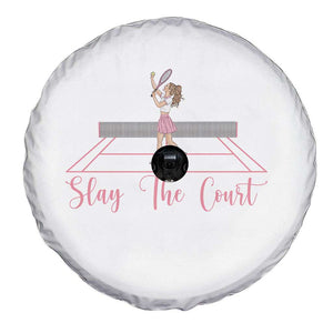 Slay The Court Queen Spare Tire Cover Funny Tennis Player Gift For Women TS12 Print Your Wear