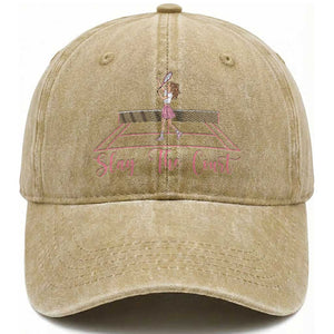 Slay The Court Queen Washed Cotton Baseball Cap Funny Tennis Player Gift For Women TS12 Print Your Wear