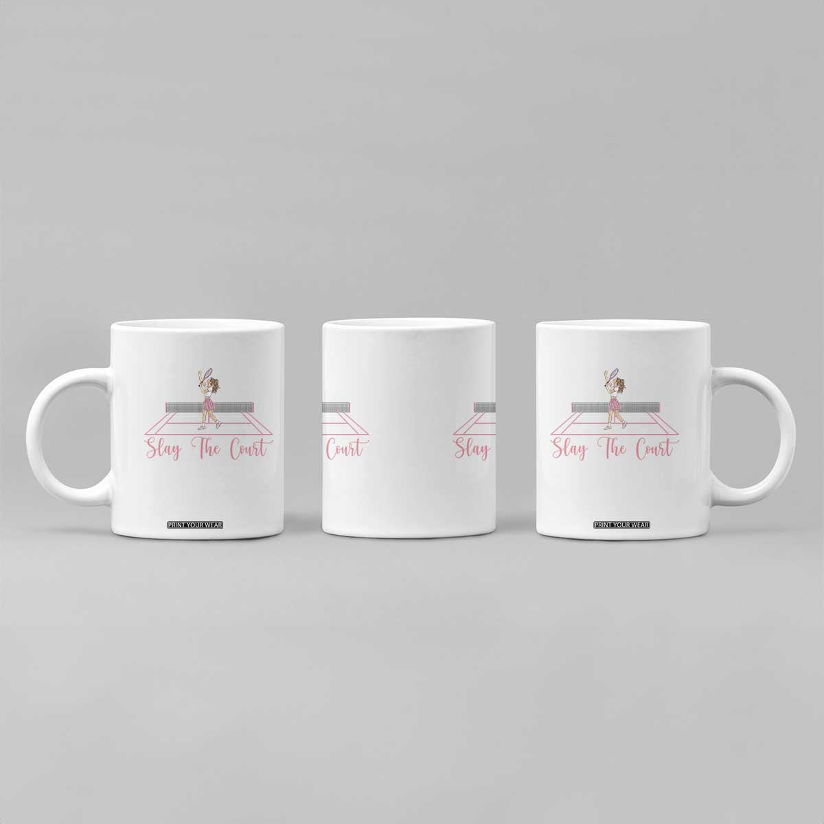 Slay The Court Queen Coffee Mug Funny Tennis Player Gift For Women TS12 Print Your Wear