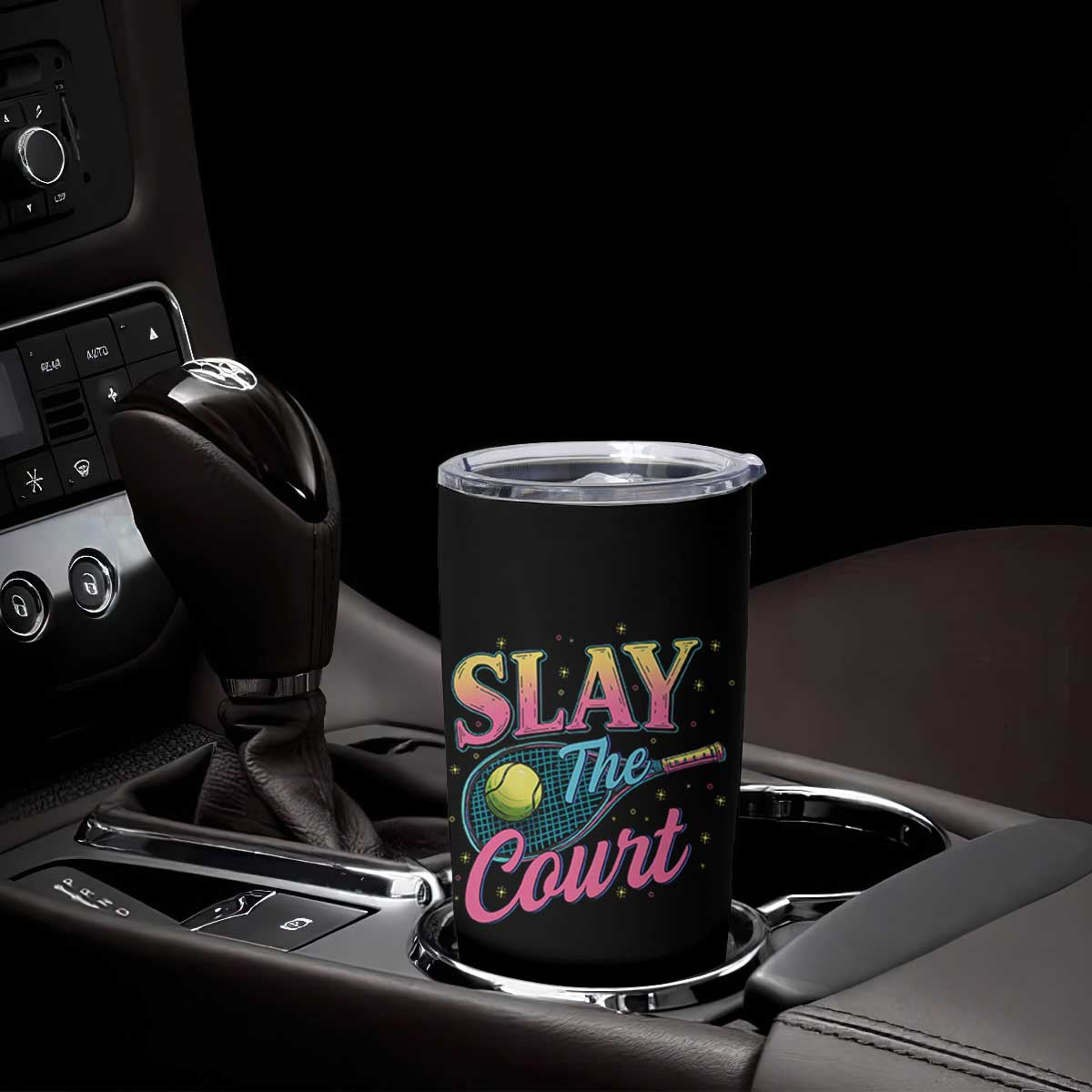 Slay The Court Queen Tumbler Cup Witty Tennis Player Gift For Girls TS12 Print Your Wear