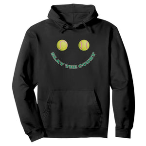 Slay The Court Tennis Girl Hoodie Funny Tennis Player Gift TS12 Black Print Your Wear