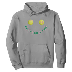 Slay The Court Tennis Girl Hoodie Funny Tennis Player Gift TS12 Sport Gray Print Your Wear