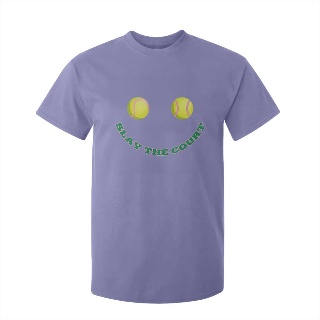 Slay The Court Tennis Girl T Shirt For Kid Funny Tennis Player Gift TS12 Violet Print Your Wear