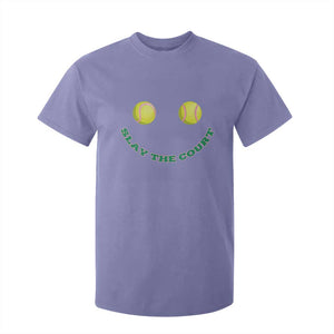 Slay The Court Tennis Girl T Shirt For Kid Funny Tennis Player Gift TS12 Violet Print Your Wear
