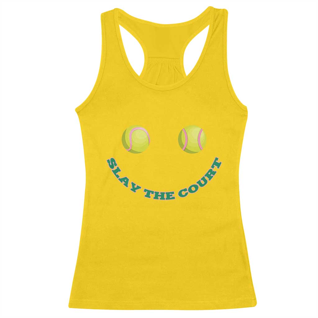 Slay The Court Tennis Girl Racerback Tank Top Funny Tennis Player Gift TS12 Daisy Print Your Wear