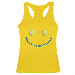 Slay The Court Tennis Girl Racerback Tank Top Funny Tennis Player Gift TS12 Daisy Print Your Wear