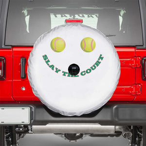 Slay The Court Tennis Girl Spare Tire Cover Funny Tennis Player Gift TS12 Black Print Your Wear
