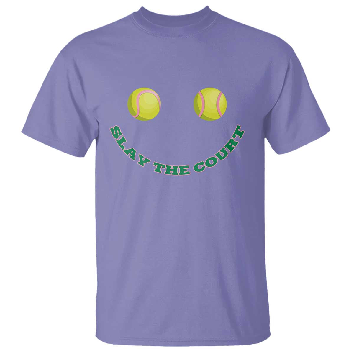 Slay The Court Tennis Girl T Shirt Funny Tennis Player Gift TS12 Violet Print Your Wear