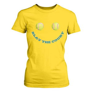 Slay The Court Tennis Girl T Shirt For Women Funny Tennis Player Gift TS12 Daisy Print Your Wear
