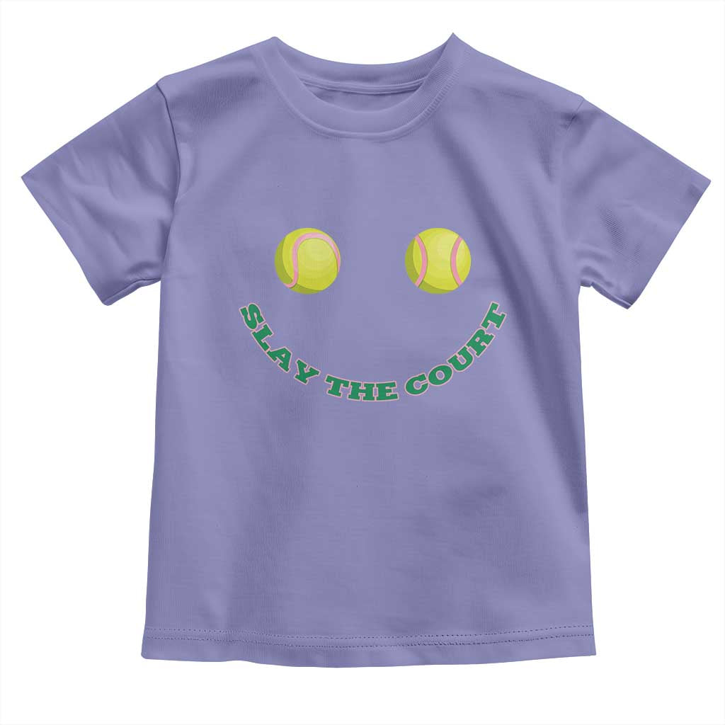 Slay The Court Tennis Girl Toddler T Shirt Funny Tennis Player Gift TS12 Violet Print Your Wear