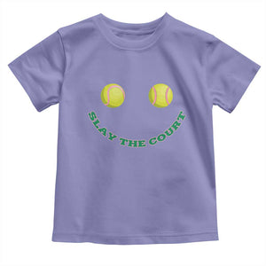 Slay The Court Tennis Girl Toddler T Shirt Funny Tennis Player Gift TS12 Violet Print Your Wear