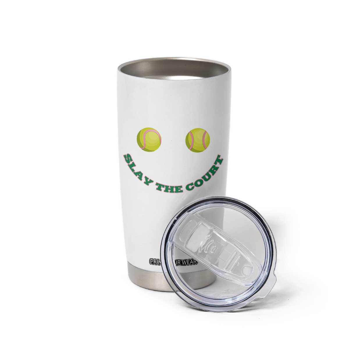 Slay The Court Tennis Girl Tumbler Cup Funny Tennis Player Gift TS12 Print Your Wear