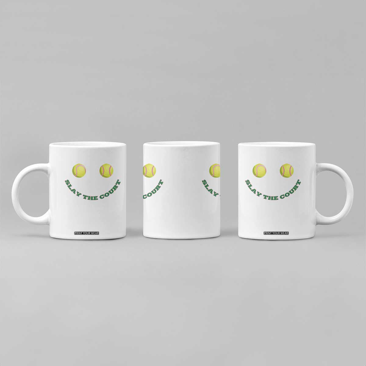 Slay The Court Tennis Girl Coffee Mug Funny Tennis Player Gift TS12 Print Your Wear