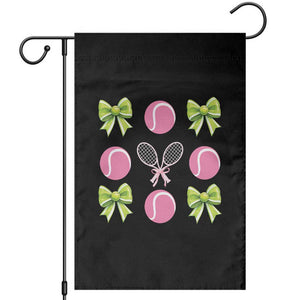 Pink Bow Coquette Tennis Lover Garden Flag Funny Tennis Girl Gift TS12 Black Print Your Wear