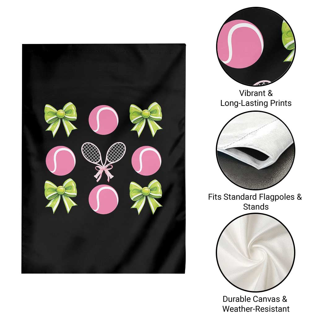 Pink Bow Coquette Tennis Lover Garden Flag Funny Tennis Girl Gift TS12 Print Your Wear