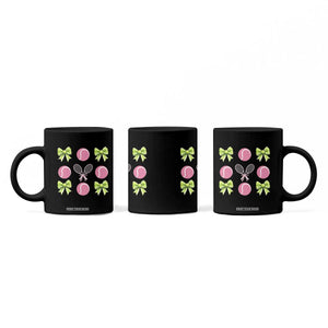 Pink Bow Coquette Tennis Lover Coffee Mug Funny Tennis Girl Gift TS12 Print Your Wear