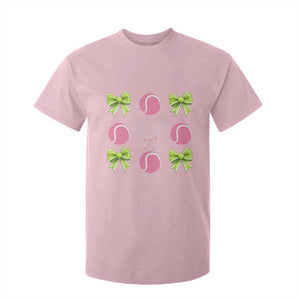 Pink Bow Coquette Tennis Lover T Shirt For Kid Funny Tennis Girl Gift TS12 Light Pink Print Your Wear