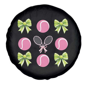 Pink Bow Coquette Tennis Lover Spare Tire Cover Funny Tennis Girl Gift TS12 Print Your Wear