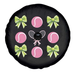 Pink Bow Coquette Tennis Lover Spare Tire Cover Funny Tennis Girl Gift TS12 Print Your Wear