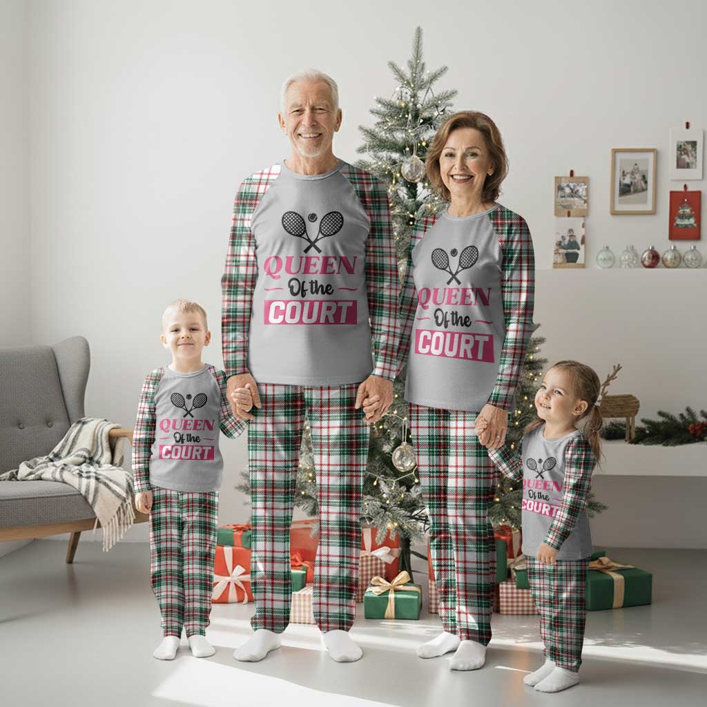 Queen Of The Court Plaid Pajama Set Funny Tennis Girl Gift TS12 Christmas Plaid Print Your Wear
