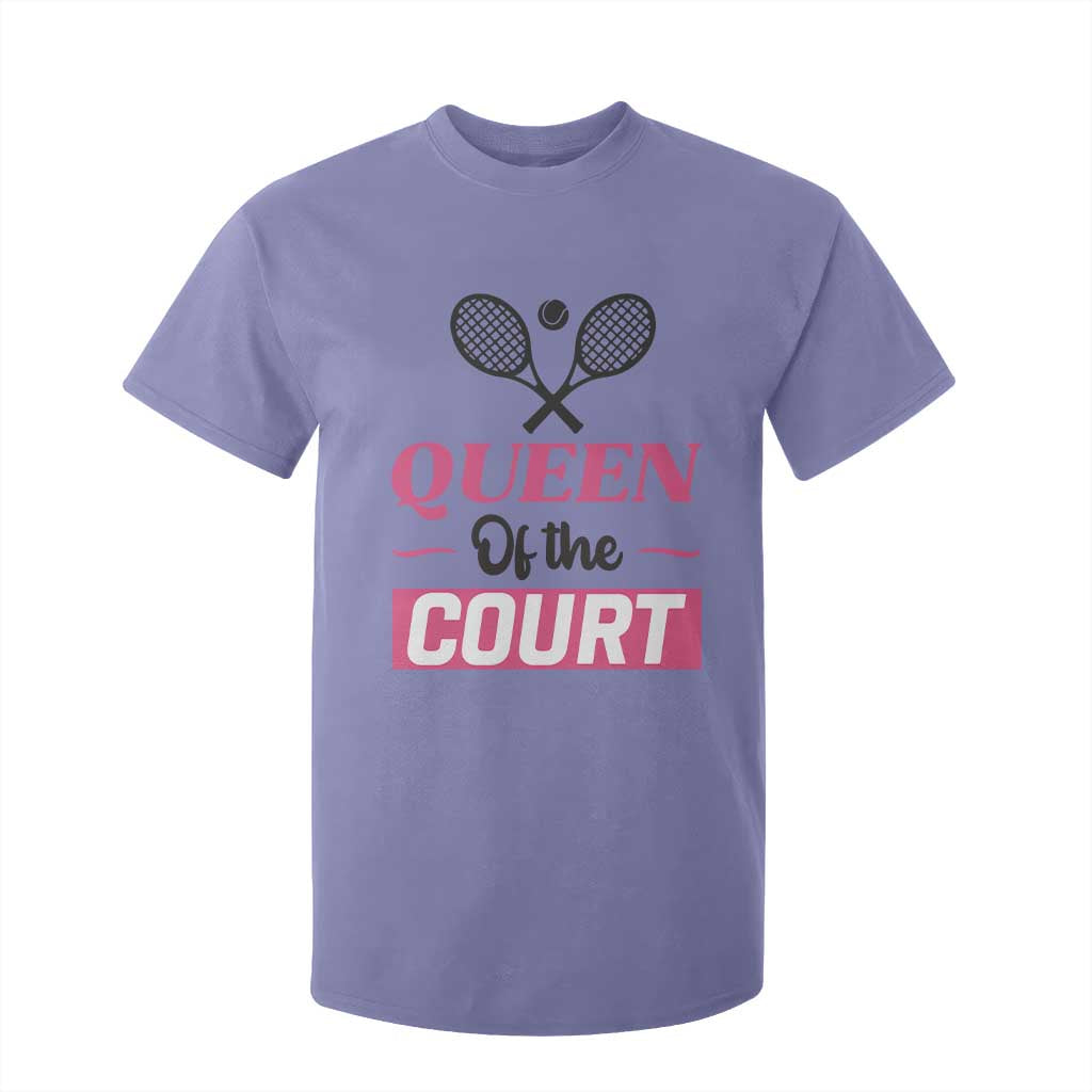 Queen Of The Court T Shirt For Kid Funny Tennis Girl Gift TS12 Violet Print Your Wear