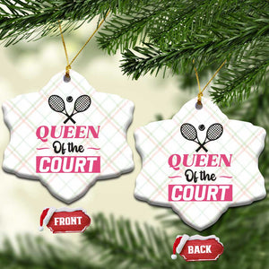Queen Of The Court Ceramic Ornament Funny Tennis Girl Gift TS12 Print Your Wear