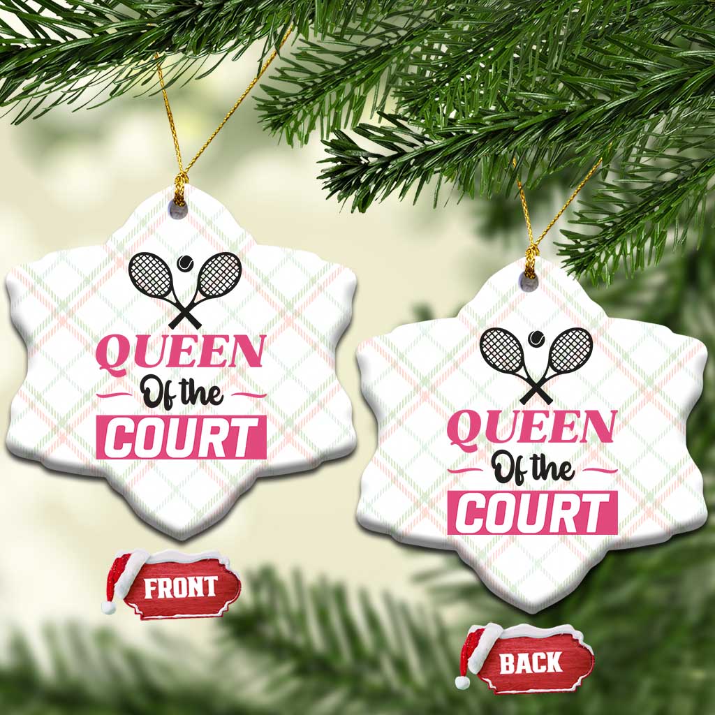 Queen Of The Court Ceramic Ornament Funny Tennis Girl Gift TS12 Print Your Wear