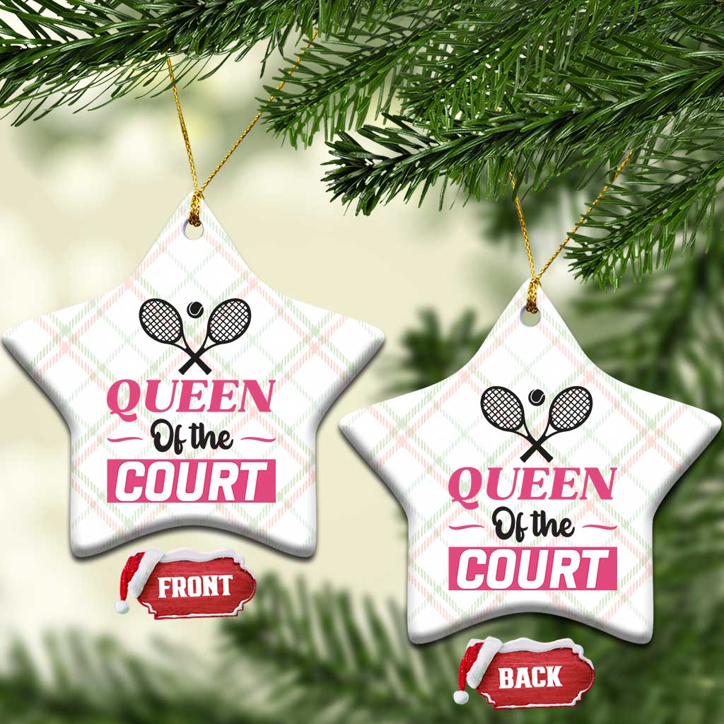 Queen Of The Court Ceramic Ornament Funny Tennis Girl Gift TS12 Print Your Wear