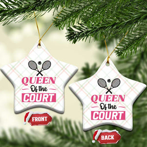 Queen Of The Court Ceramic Ornament Funny Tennis Girl Gift TS12 Print Your Wear