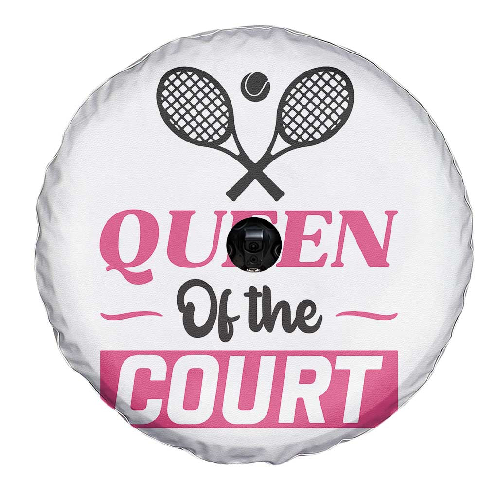 Queen Of The Court Spare Tire Cover Funny Tennis Girl Gift TS12 Print Your Wear