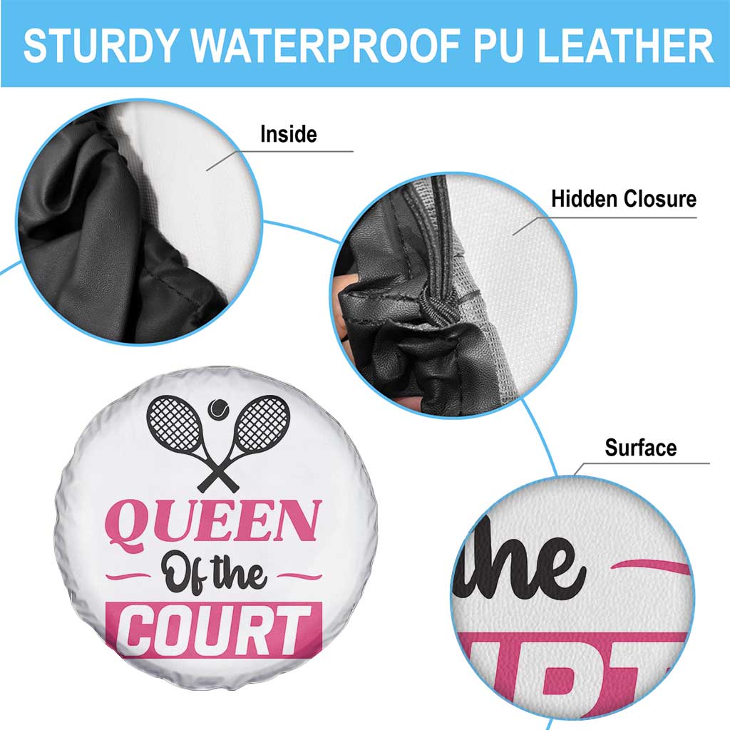 Queen Of The Court Spare Tire Cover Funny Tennis Girl Gift TS12 Print Your Wear