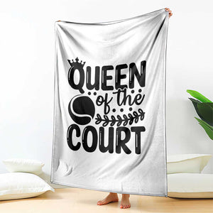 Funny Tennis Lover Gift Throw Blanket Queen Of The Court TS12 Print Your Wear