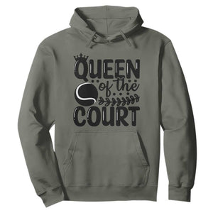 Funny Tennis Lover Gift Hoodie Queen Of The Court TS12 Military Green Print Your Wear