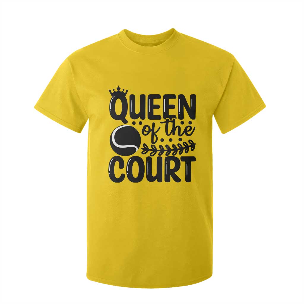 Funny Tennis Lover Gift T Shirt For Kid Queen Of The Court TS12 Daisy Print Your Wear
