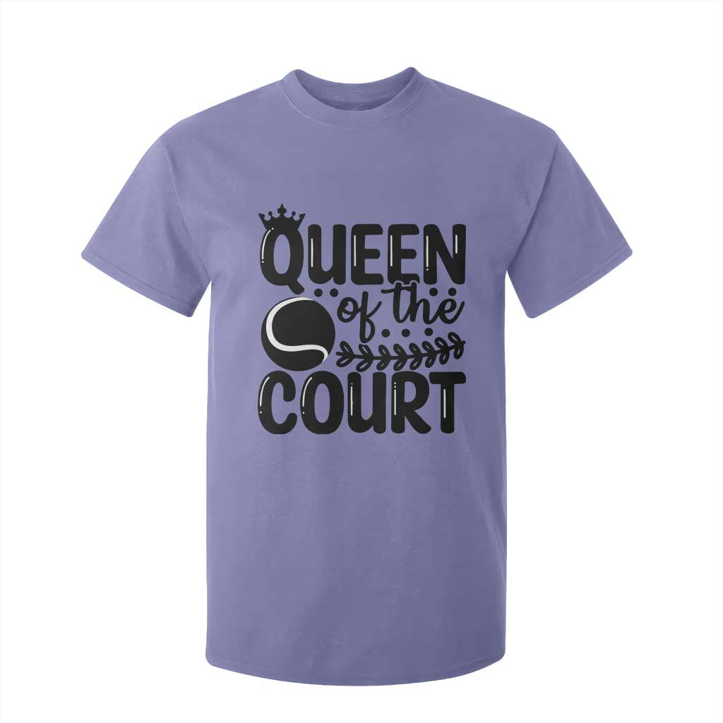 Funny Tennis Lover Gift T Shirt For Kid Queen Of The Court TS12 Violet Print Your Wear