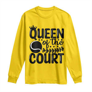 Funny Tennis Lover Gift Long Sleeve Shirt Queen Of The Court TS12 Daisy Print Your Wear