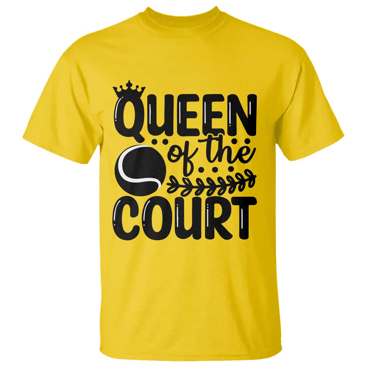 Funny Tennis Lover Gift T Shirt Queen Of The Court TS12 Daisy Print Your Wear