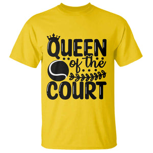 Funny Tennis Lover Gift T Shirt Queen Of The Court TS12 Daisy Print Your Wear
