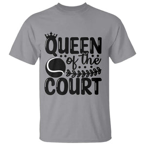 Funny Tennis Lover Gift T Shirt Queen Of The Court TS12 Sport Gray Print Your Wear