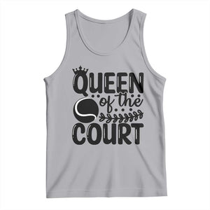Funny Tennis Lover Gift Tank Top Queen Of The Court TS12 Athletic Heather Print Your Wear