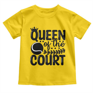 Funny Tennis Lover Gift Toddler T Shirt Queen Of The Court TS12 Daisy Print Your Wear
