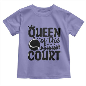 Funny Tennis Lover Gift Toddler T Shirt Queen Of The Court TS12 Violet Print Your Wear