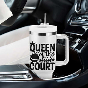 Funny Tennis Lover Gift Tumbler With Handle Queen Of The Court TS12 Print Your Wear