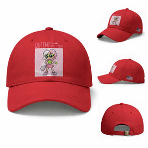 Queen Of The Court Baseball Cap Funny Tennis Player Gift For Women TS12 Baseball Cap Universal Fit Red Print Your Wear