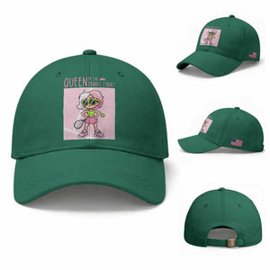 Queen Of The Court Baseball Cap Funny Tennis Player Gift For Women TS12 Baseball Cap Universal Fit Irish Green Print Your Wear