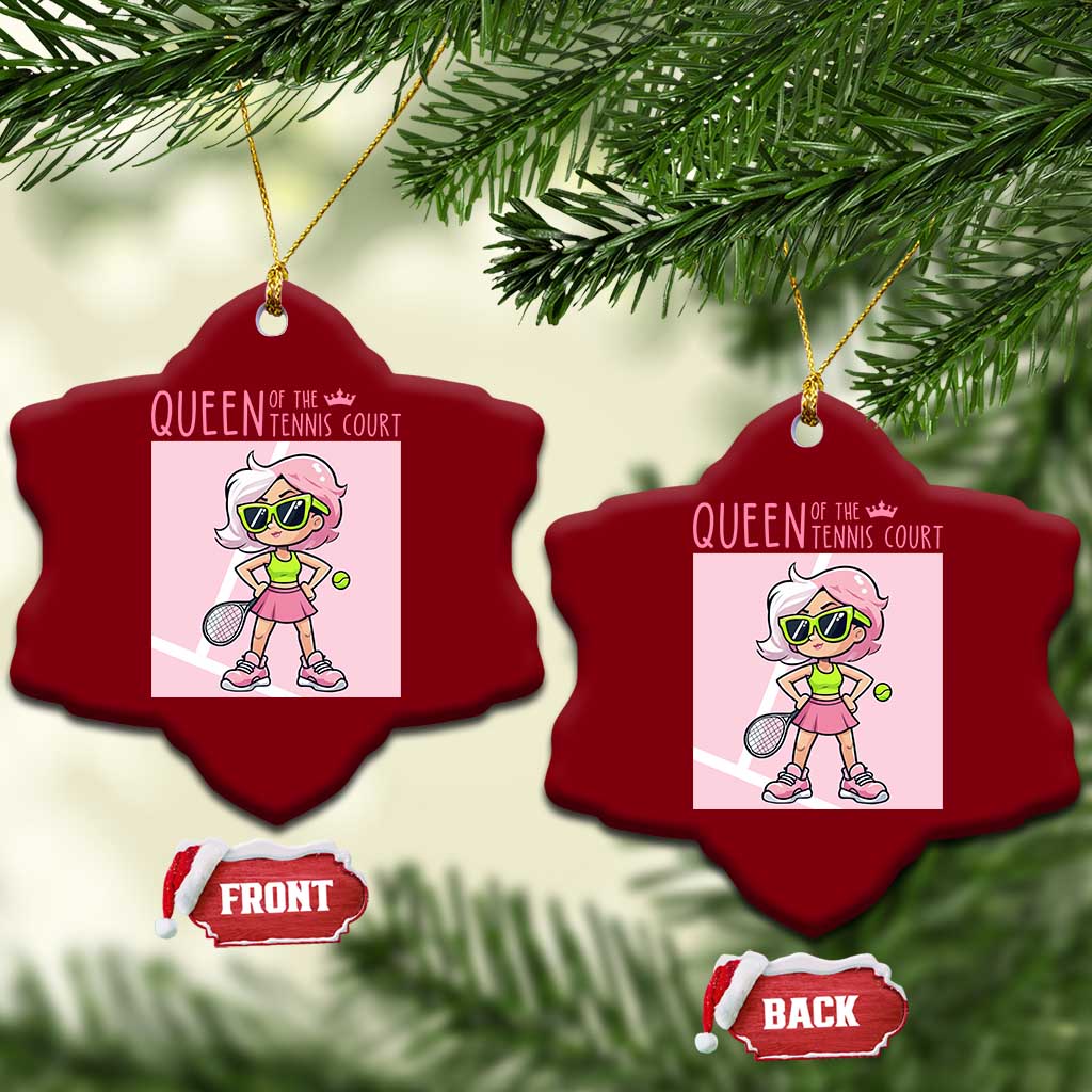 Queen Of The Court Ceramic Ornament Funny Tennis Player Gift For Women TS12 Print Your Wear