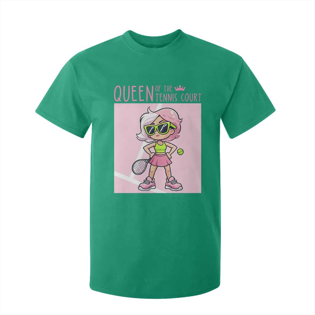 Queen Of The Court T Shirt For Kid Funny Tennis Player Gift For Women TS12 Irish Green Print Your Wear