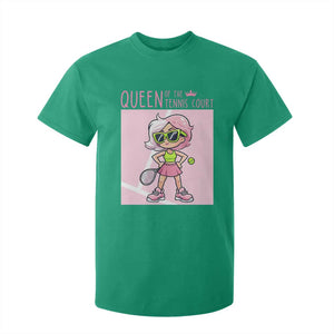 Queen Of The Court T Shirt For Kid Funny Tennis Player Gift For Women TS12 Irish Green Print Your Wear