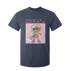 Queen Of The Court T Shirt For Kid Funny Tennis Player Gift For Women TS12 Navy Print Your Wear